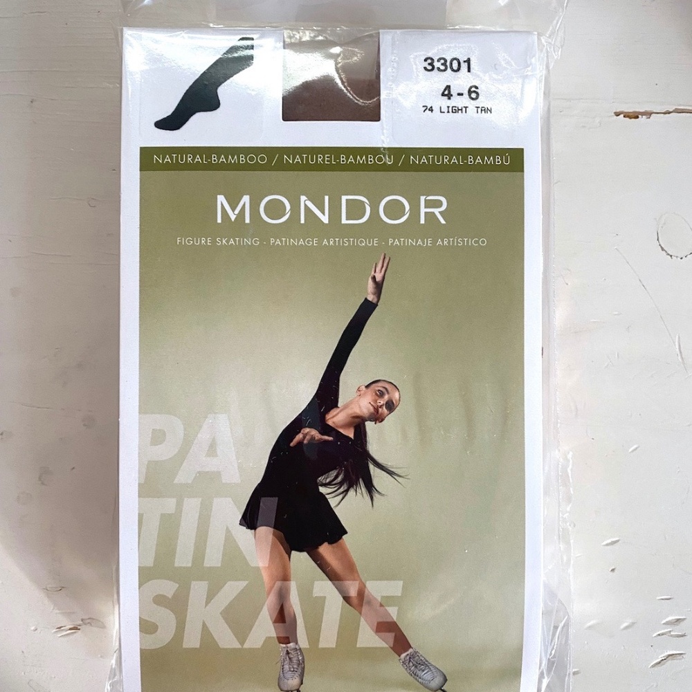 Mondor 3301 Bamboo Footed Figure Skating Tights
